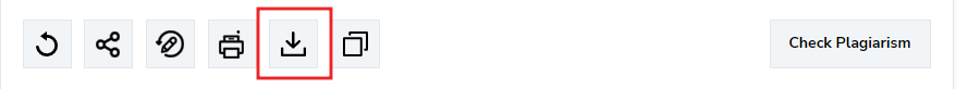 Paraphrasing Download Button