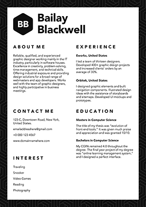 Resume builder